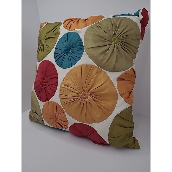 Pier 1 One Imports Boho Throw Pillow 16 " Square Geometric Colorful - Picture 4 of 9